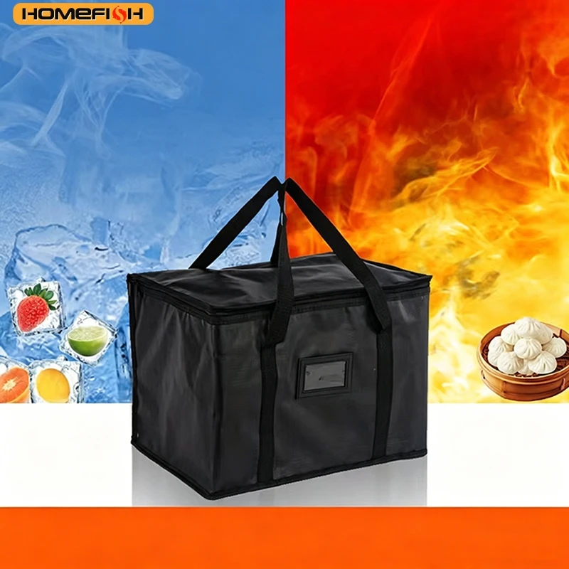 HOMEFISH 2026 New Insulated Lunch Bags Food Storage Container Convenient Takeaway Delivery Tote Pouch Durable High Quality Warm