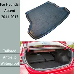 For Hyundai Accent Blue I25 Sedan 2011 2012 2013 2014 2015 2016 2017 Car Rear Trunk Mat Tailored Cargo Liner Boot Floor Tray