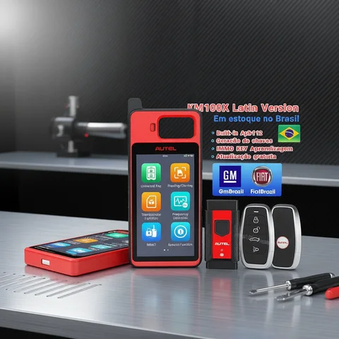 Autel MaxiIM KM100X Key Programmer OBD2 Key Tool Universal Key Generator Brasil Version With GmBrazil, FiatBrazil, Free Update