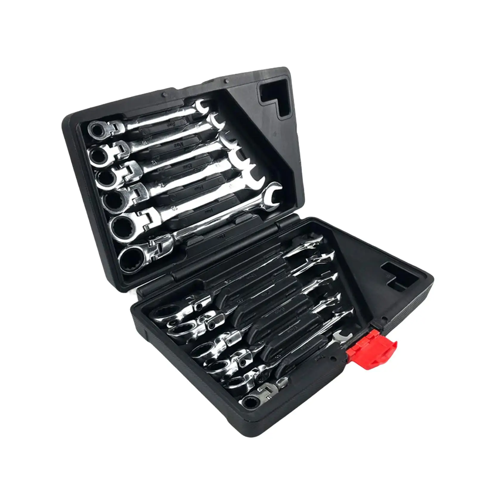 12x Ratchet Wrench Set Durable with Organizer Box Spanner for Car Repair