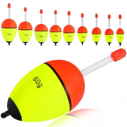Sougayilang 5Pcs EVA Luminous Fishing Float Light Stick Foam Plastic Sea Rock Fishing Striking Floats for 5-80g Lure Weight