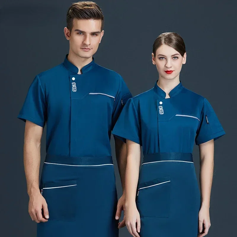 chef-jacket-men-hotel-restaurant-kitchen-chef-coat-short-sleeve-cook-uniform-summer-catering-stand-collar-food-service-workwear