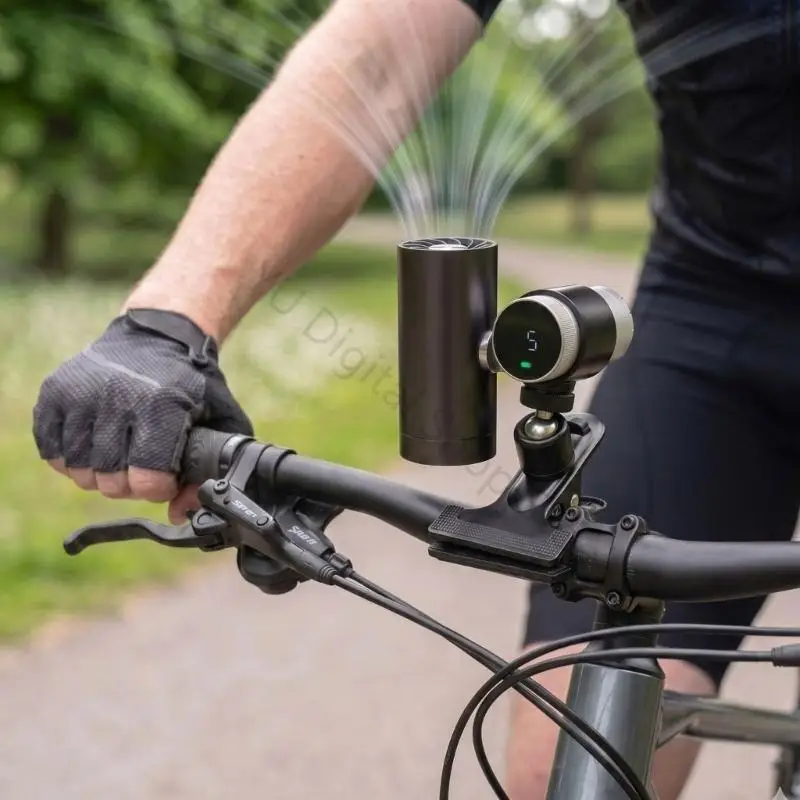 96BA Tragbare Clip-Halterung für Shark Ventilator für Rucksäcke, Riemen, Fahrradlenker – Detail 4