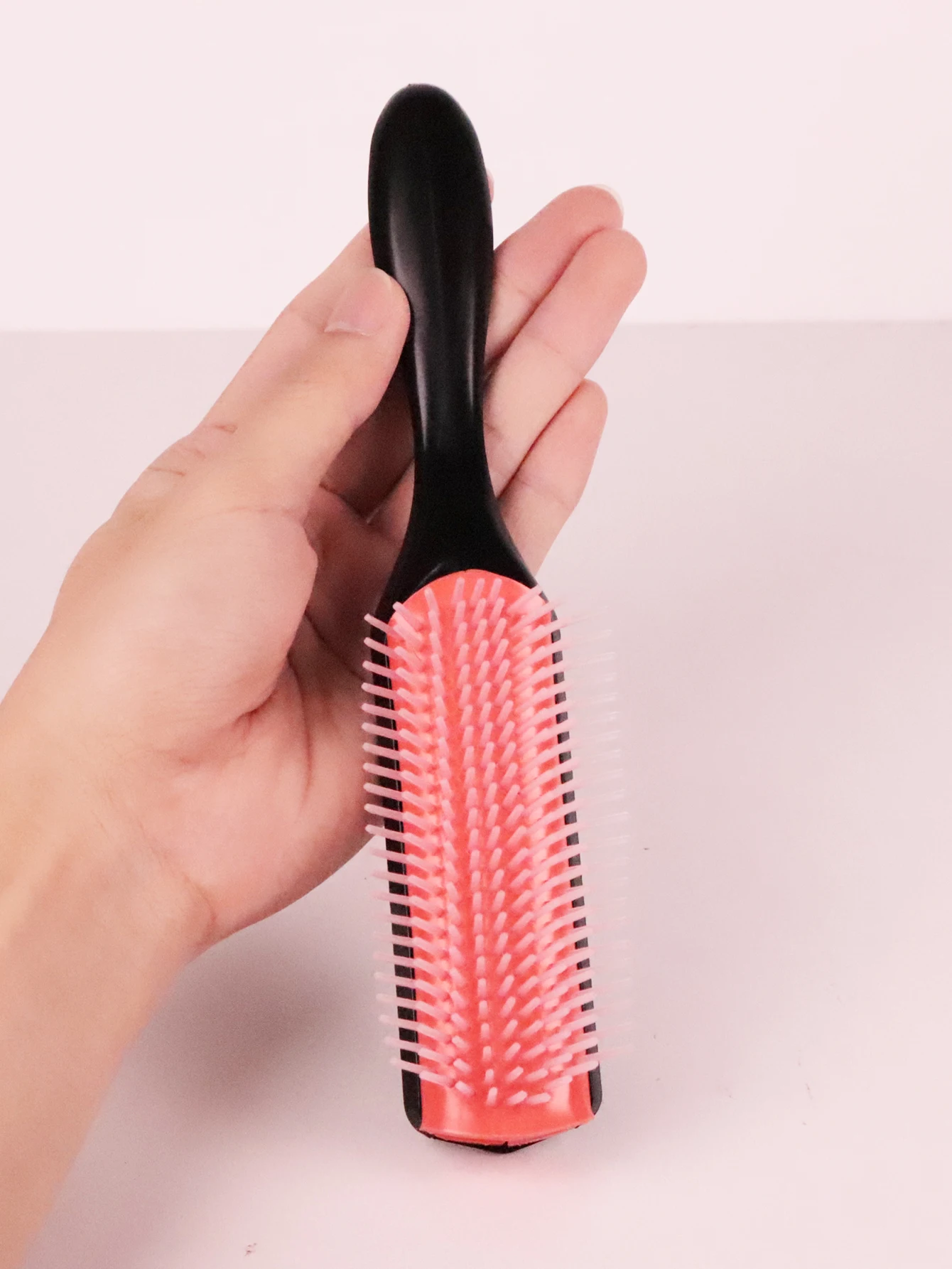 Escova de ondulação de massagem de nylon de 9 fileiras, adequada para vários penteados, três tamanhos para escolher Especial para perucas de cabelo real