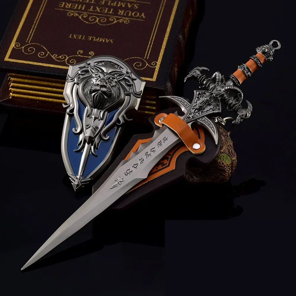 World of Warcraft Arthas Menethil Lich King Frostmourne Sword Set Game Peripheral Uncut Samurai Knife Weapon Model Toys for Boys