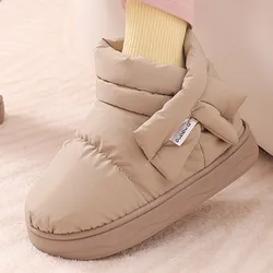 Platform Women Snow Boots Keep Warm Thicken Plush Waterproof Boot for Couples 2023 Winter Non Slip Thick Bottom Cotton Shoes