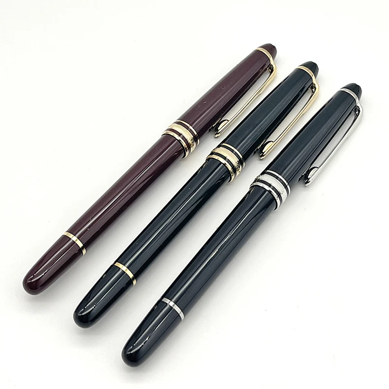 Luxury Msk-163 Black Resin Rollerball Pen Classic MB 4810 Nib Office School Writing Ink Fountain Pens With Serial Number