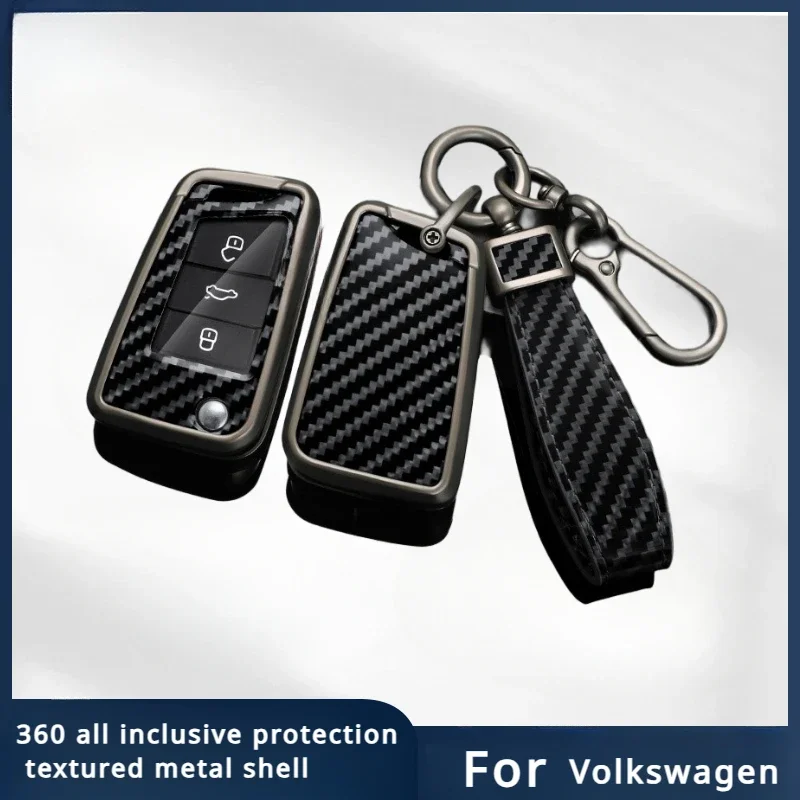 Zinc Alloy Car Key Cover Keychain For Volkswagen VW Golf 7 Mk7 Seat Ibiza Leon FR 2 Altea Aztec For Skoda Octavia Protection