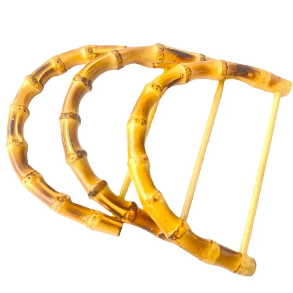 

1Pc Handmade Handbag DIY Tote Purse Bag Frame Round Shape Bamboo Bag Handles Making Bag Accessories Replacement Handles