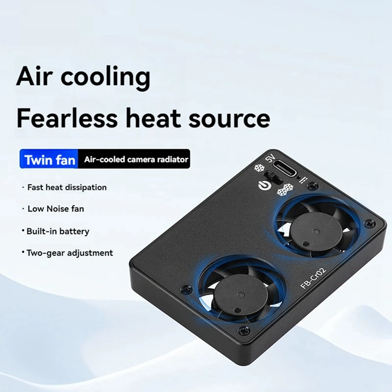 Cr02 Camera Cooling Fan Camera Cooler Radiator For Sony Canon FUJI ZV-E1/A6700/A7C2/R5/R6/R7/70D/XT4 Cooling System