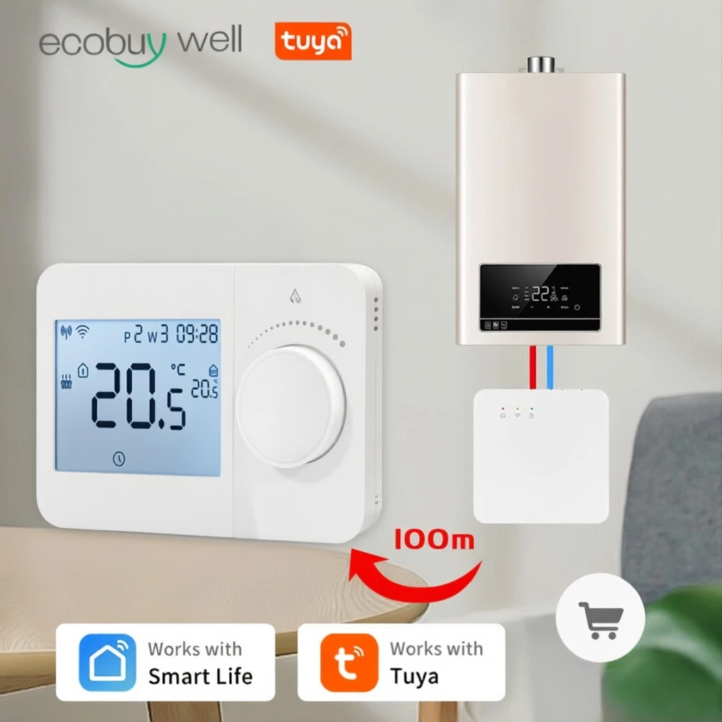 Tuya Smart Home WiFi Thermostat Wireless Opentherm Gas Boiler Water Heating Room Temperature Remote Controller With Aexa Google