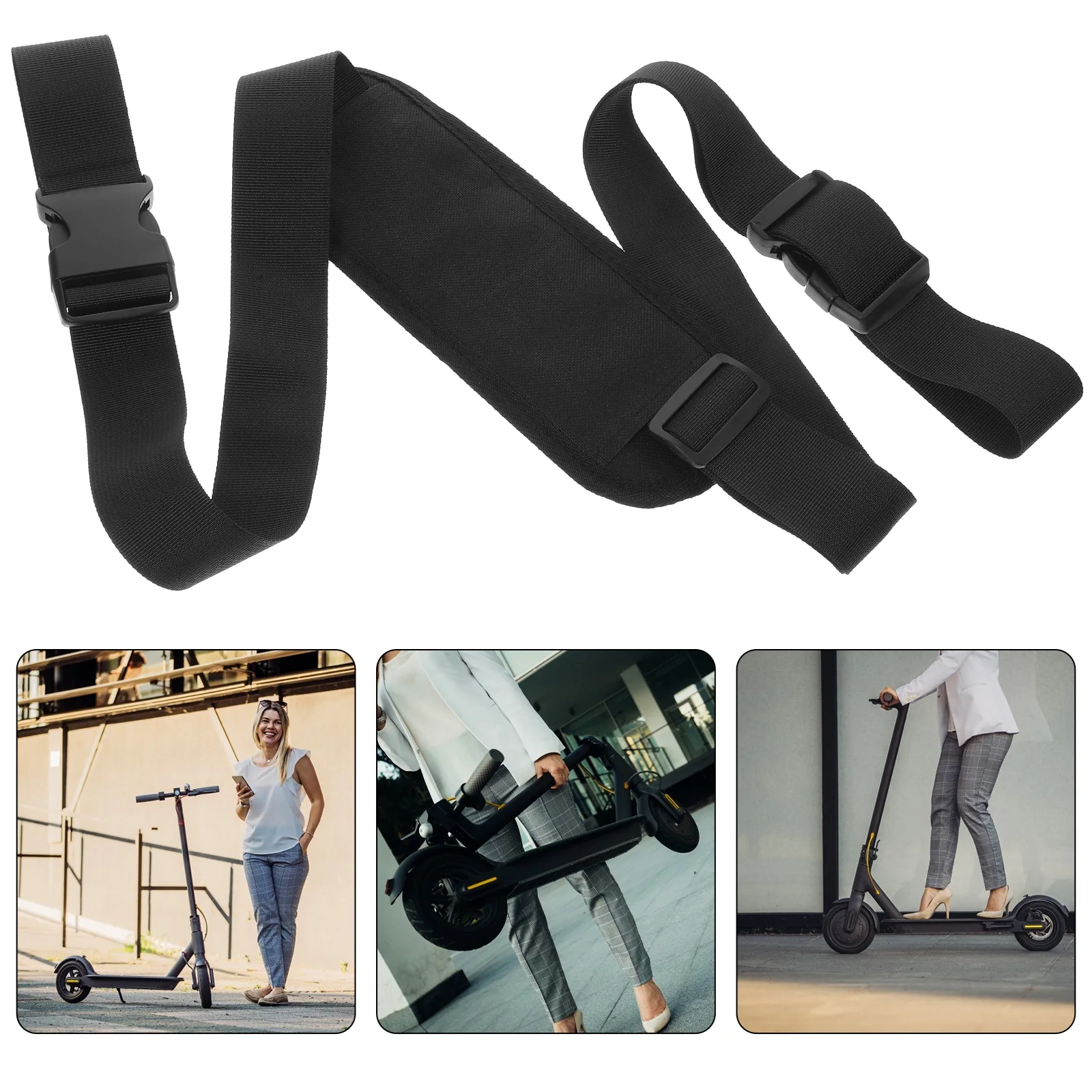 

2pcs Strap Adjustable Shoulder Hand Strap for Folding Bike Skateboard Kick Scooter Carrying Accessory