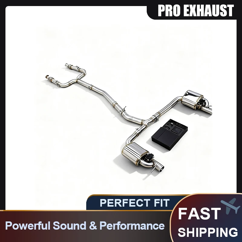 

Stainless Steel Exhaust System Front Middle and Tail Section Catback Exhaust Pipe Valve Muffler For Benz W213 E43 AMG 3.0T
