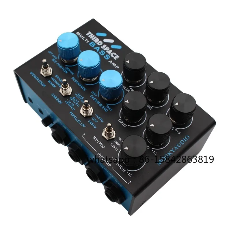 Bass Amplifier Pedal Cabinet Simulator Stereo Simplifier Bass Station Preamp DI Box for Electric Bass