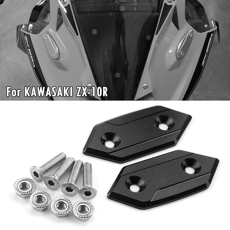 

Для KAWASAKI ZX-6R ZX-10R ZX6R ZX10R NINJA500 NINJA 7, гибридное зеркальное отверстие, декоративная крышка, основание заднего вида, перегородка, крышка для устранения