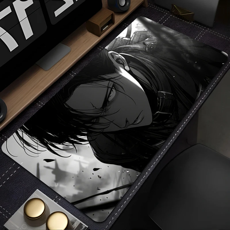 Tappetino per mouse anime Gamer Gaming Titan Levi Tappetino per mouse Nuovo tappetino da scrivania Tappetino per computer e armadio da ufficio Tappetino per tastiera fresco