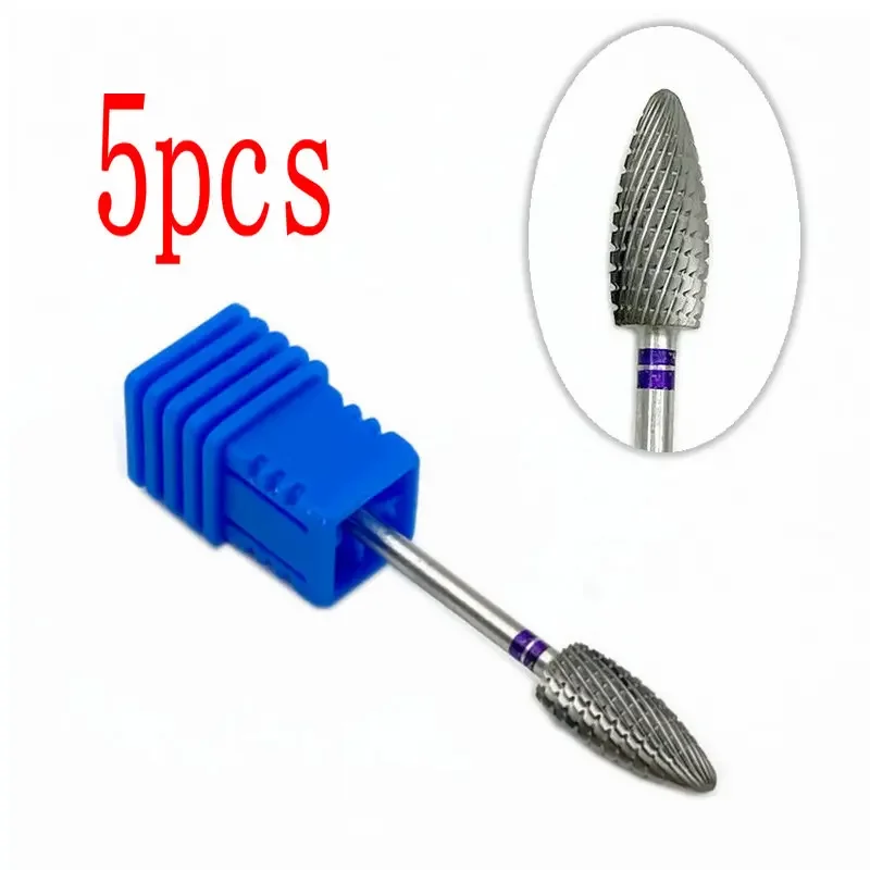 5 sztuk Dental wiertła z węglika wolframu wiertła do paznokci Nail CutterNail artystyczny Manicure narzędzia 2.35mm Shank laboratorium dentystyczne