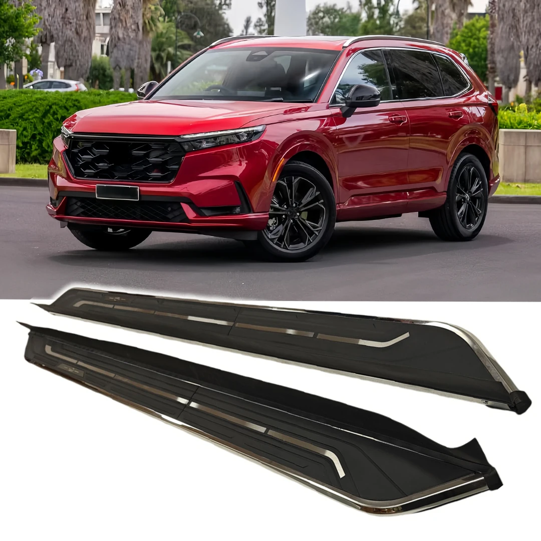 

2Pcs Black Aluminum Runnings Boards Textured Anti-Slip Surface Fits for Honda CRV CR-V 2023 2024 2025 Nerf Bars Fixed Door