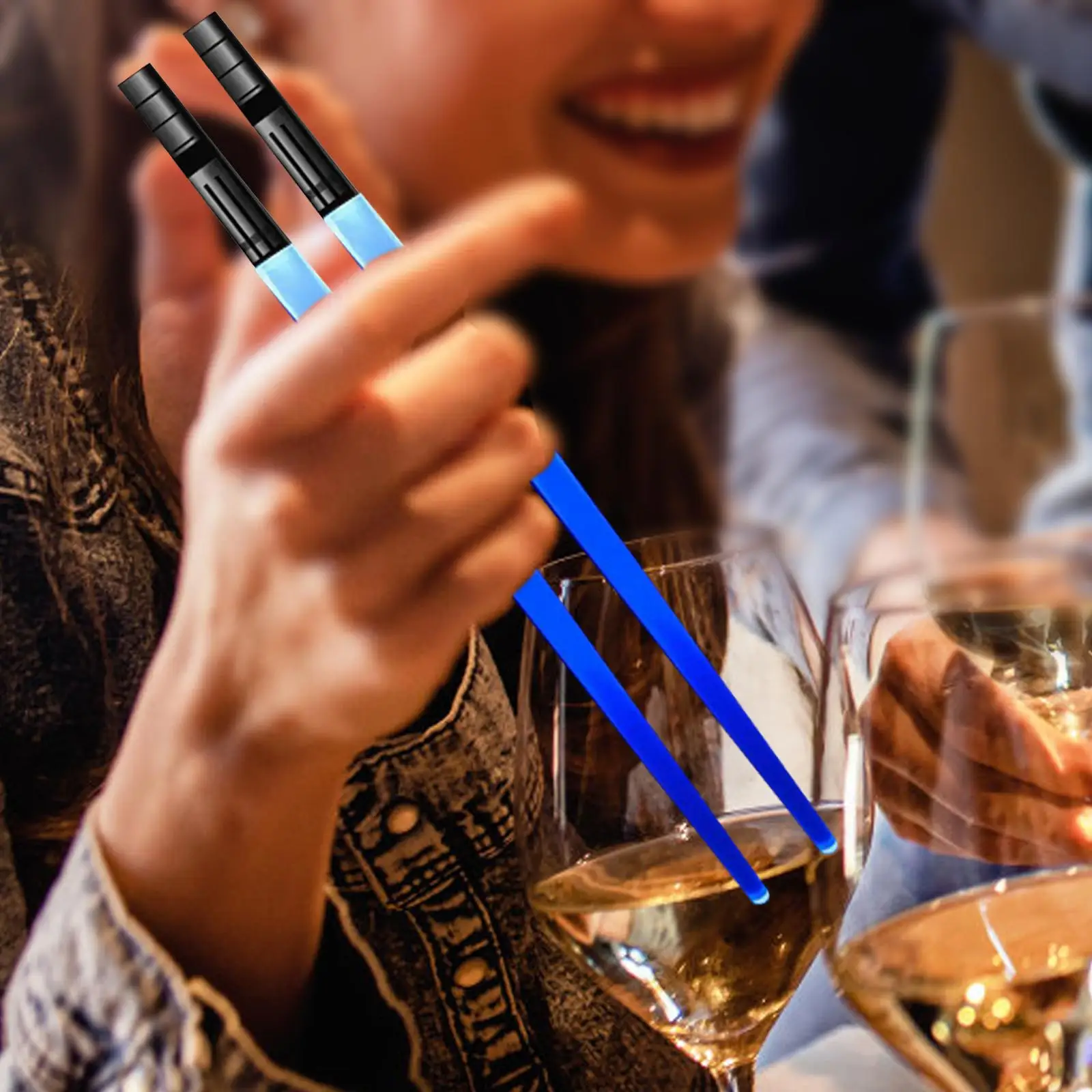 Lightsaber Chopsticks Light up Cool Party Favors LED Glowing Chopsticks for Sporting Events Birthday Concerts Festival Halloween