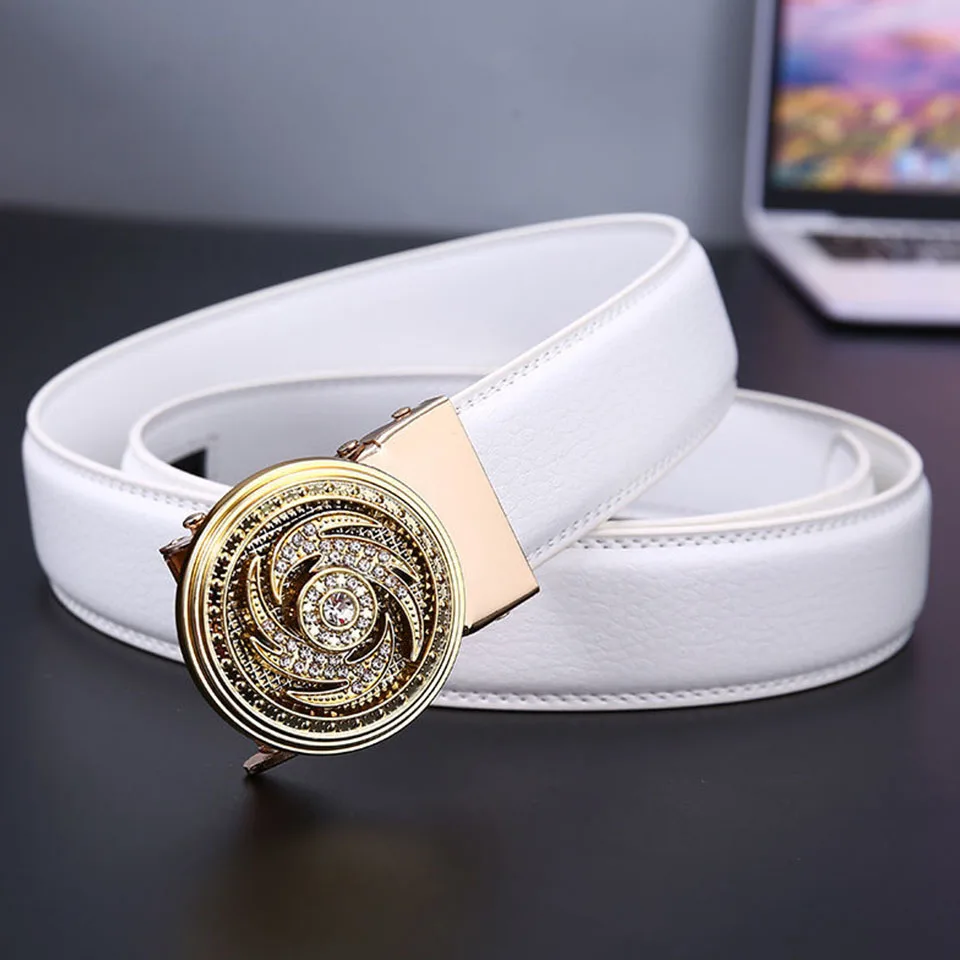 New Operation Automatic Buckle Belt Korean Edition Trendy Men High Quality Business Travel Middle And Youth Versatile Pants Belt