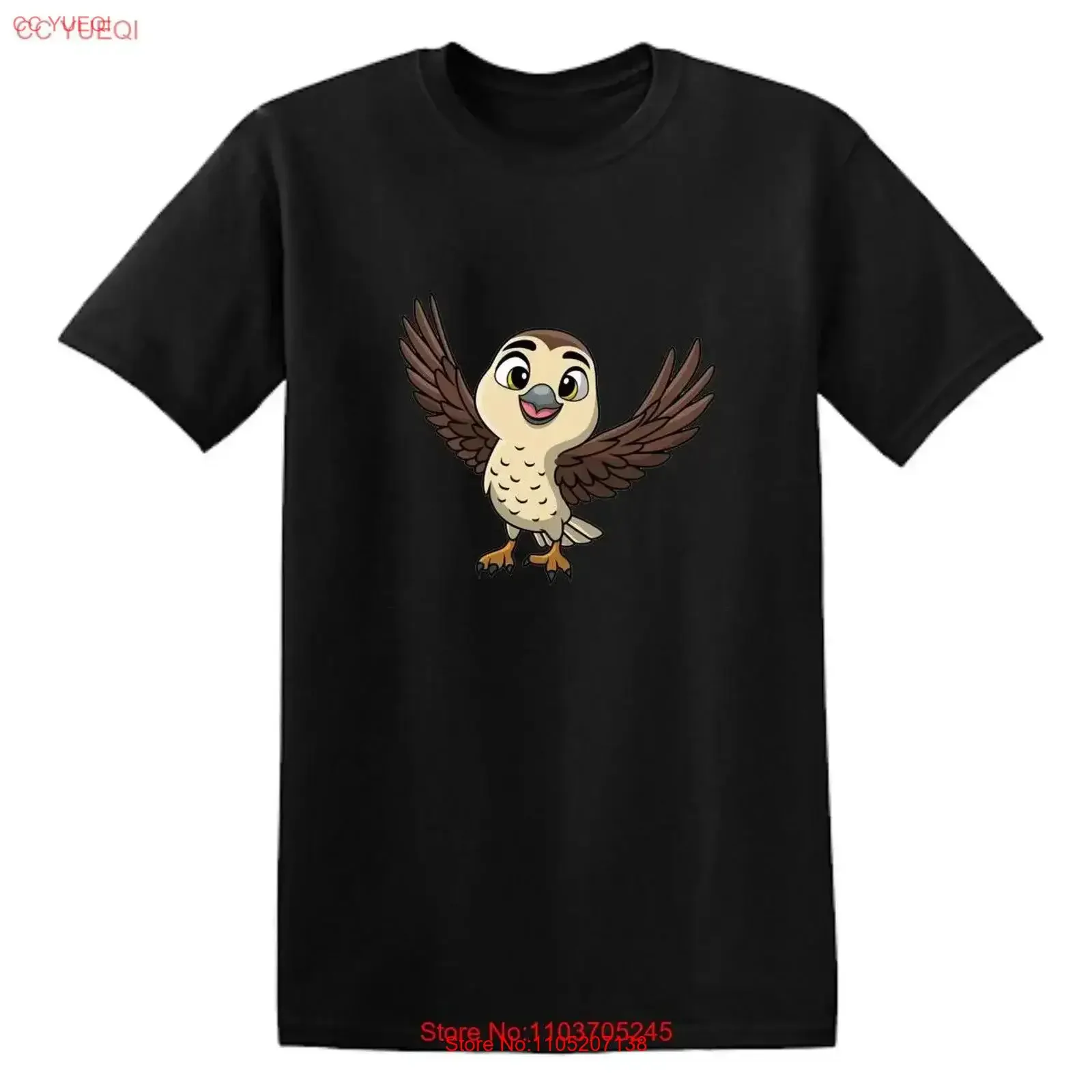 Baby Hawk T Shirt Cute Animated Fit Trendy Top Girl Crop Y2K Style vintage Washed Soft Slightly homme streetwear Comfortable