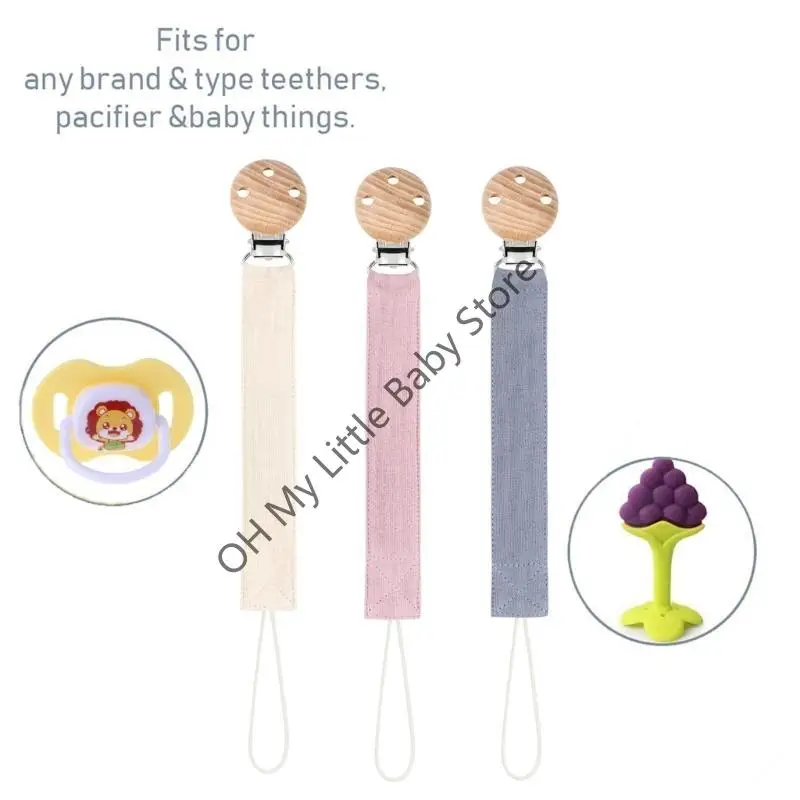 

M76C 3Pcs Baby Pacifier Holder Minimalist Dummy Chain for Girls Boys Pacifier Leashes