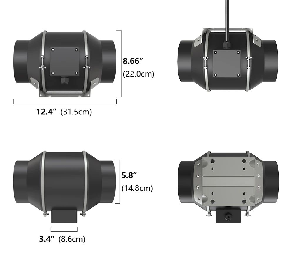 Air Blower Commercial Industrial Factory Ventilation  Inline Exhaust Fan