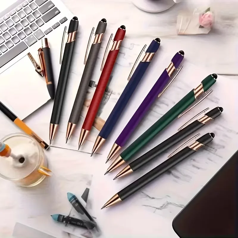 3-Pack of Customizable Ballpoint Pens, Black Ink, Suitable for Office and Study, Personalized Gifts for Weddings, Birthdays, Anniversaries, Graduation Ceremonies, Christmas, Thanksgiving, New Year, Valentine's Day, Mother's Day, Made of Metal, No Power Source Needed