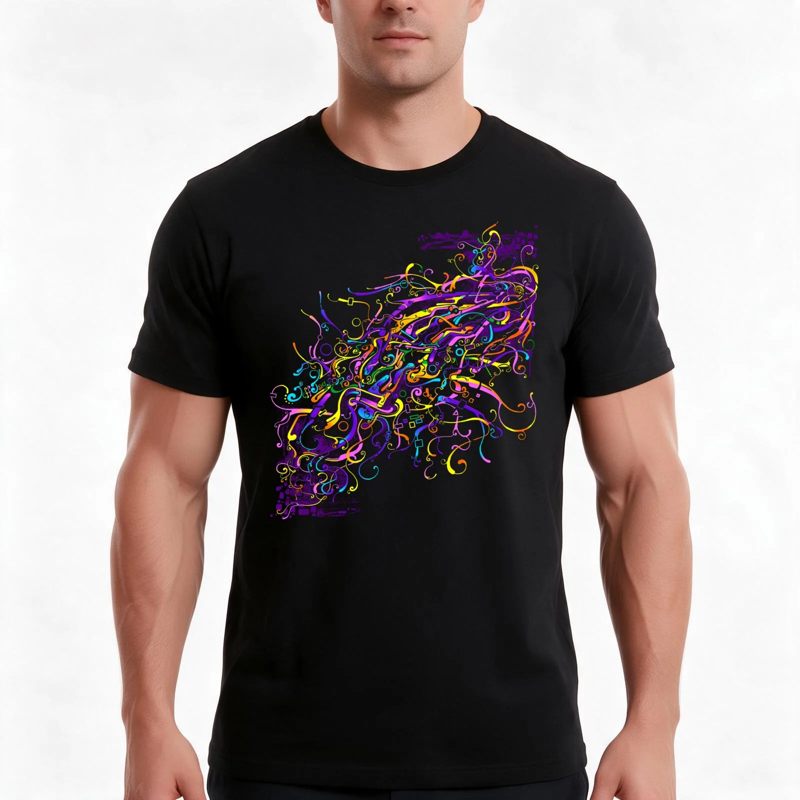 Splash Glass Rattlesnake - Remastered Digital Painting T-Shirt Summer Casual Cotton Tee Oversized Streetwear Tops 100% Cotton