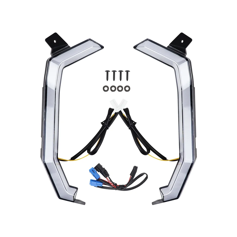 Front Grill Accent Fang Lights LED Grille Lights with Turn Signals for Yamaha Wolverine RMAX2 RMAX4 1000 2021-2025 Accessories