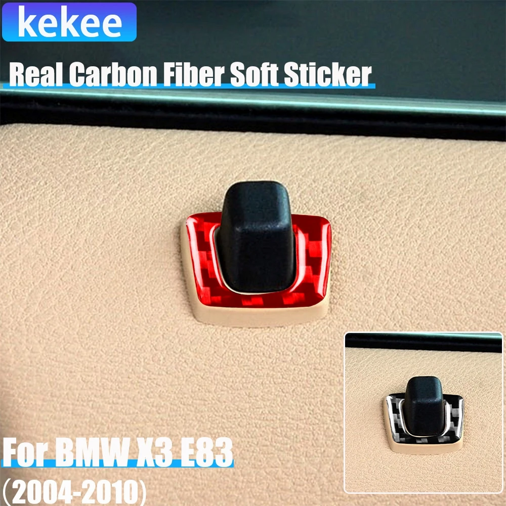 

Real Carbon Fiber Car Accessories Door Lock Panel Trim Cover Soft Sticker For BMW X3 E83 2004 2005 2006 2007 2008 2009 2010