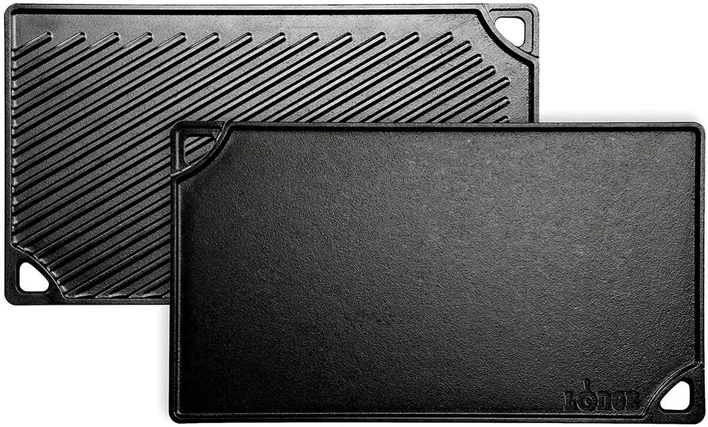 

Lodge LDP3 Cast Iron Rectangular Reversible Grill/Griddle, 9.5-inch x 16.75-inch, Black