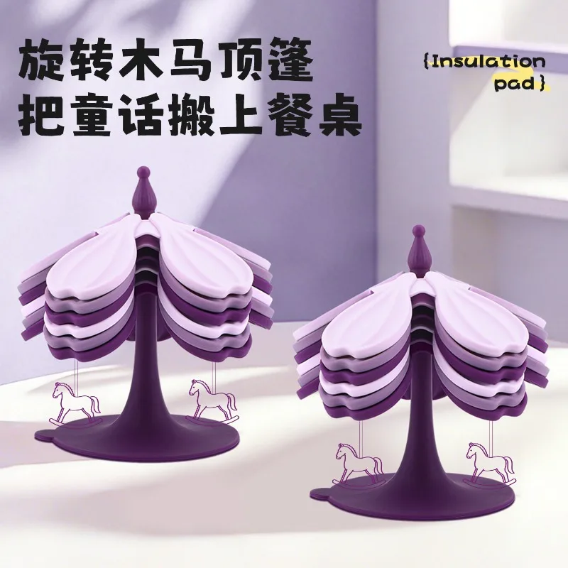 Silicone Christmas Tree Heat Resistant Trivet Creative Anti‑Scald Mat for Home Dining Table Pot Bowl Coaster Decorative Ornament