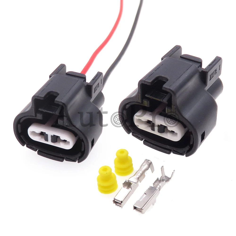 1 Set 2 Hole AC Assembly Auto Plastic Housing Plug Car Air Temperature Sensor Wire Socket 90980-11163 7283-1224-30 7283-1224-10