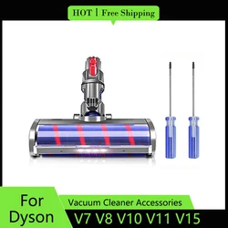 Motorized Floor Brush Head Tool For Dyson V8 V7 V10 V11 V15 Handheld Vacuum Cleaner Soft Roller Head Floor Brush Replacement