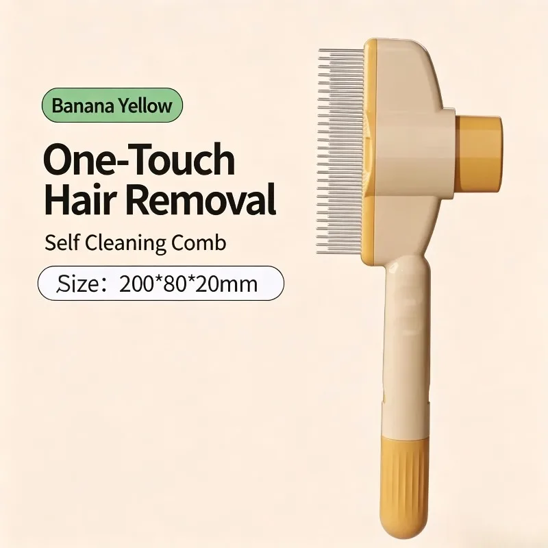 Pet Self Cleaning Slicker Brush Removes Loose Fur Knots Grooming Comb For Cats And Dogs Long Hair
