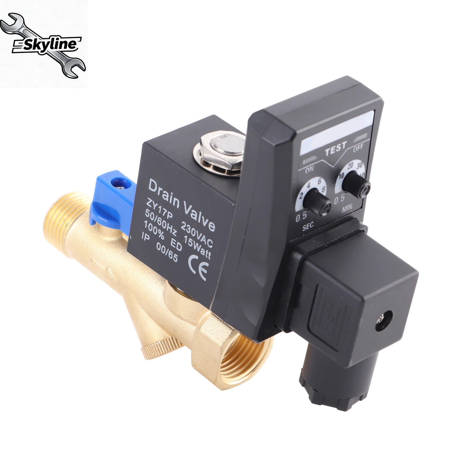 

G1/2 DN15 Автоматический электронный сливной клапан с таймером для воздушного компрессора Сливной клапан управления конденсатом AC230V/AC110V