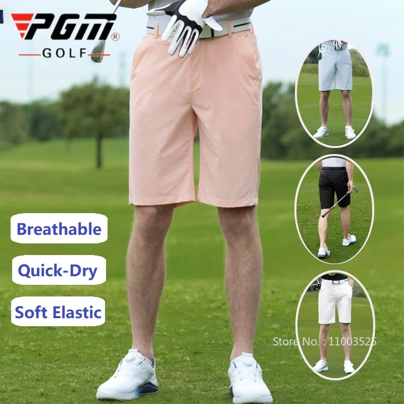 

PGM Golf Men's Shorts Summer Refreshing Breathable Sports Shorts Male Elastic Sports Wear Fast Dry Casual Trousers Size 30-38