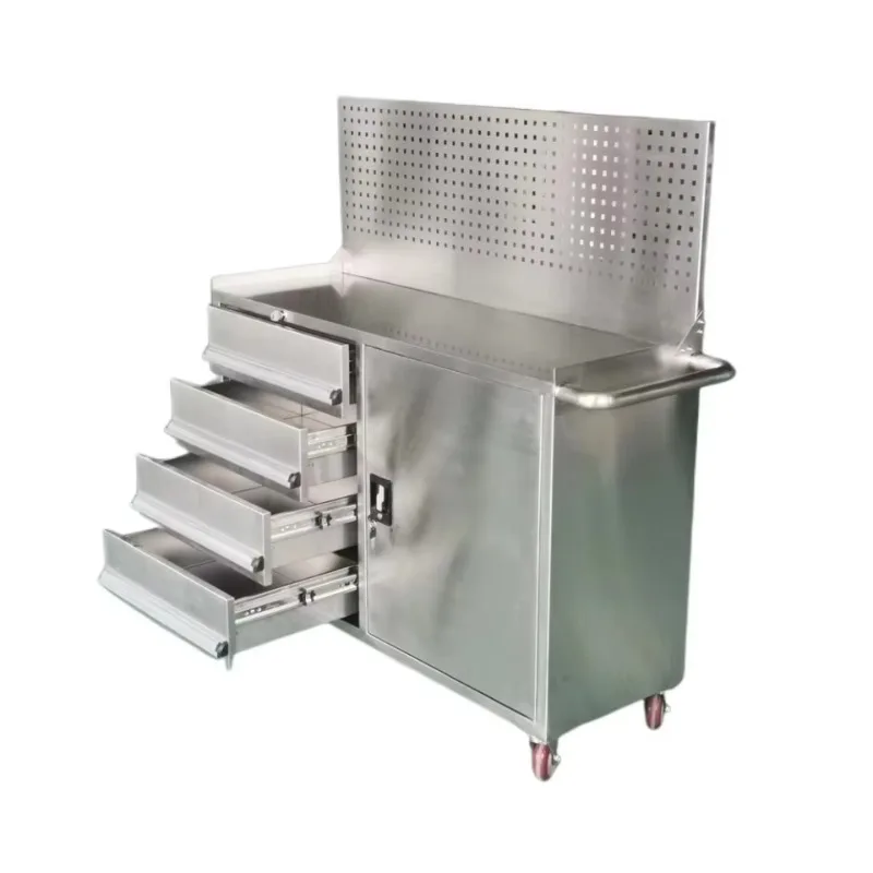 Workshop Modular Heavy Duty Stainless Steel Garage Workstation Customizable Workbench and Tool Cabinet Combination