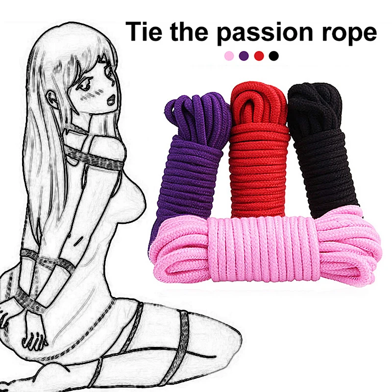 Cuerda de algodón con encuadernación de seda para parejas, juego Sexy Bdsm, cuerpo esclavo, juegos de rol, Shibari, fetishismo, coqueteo, productos