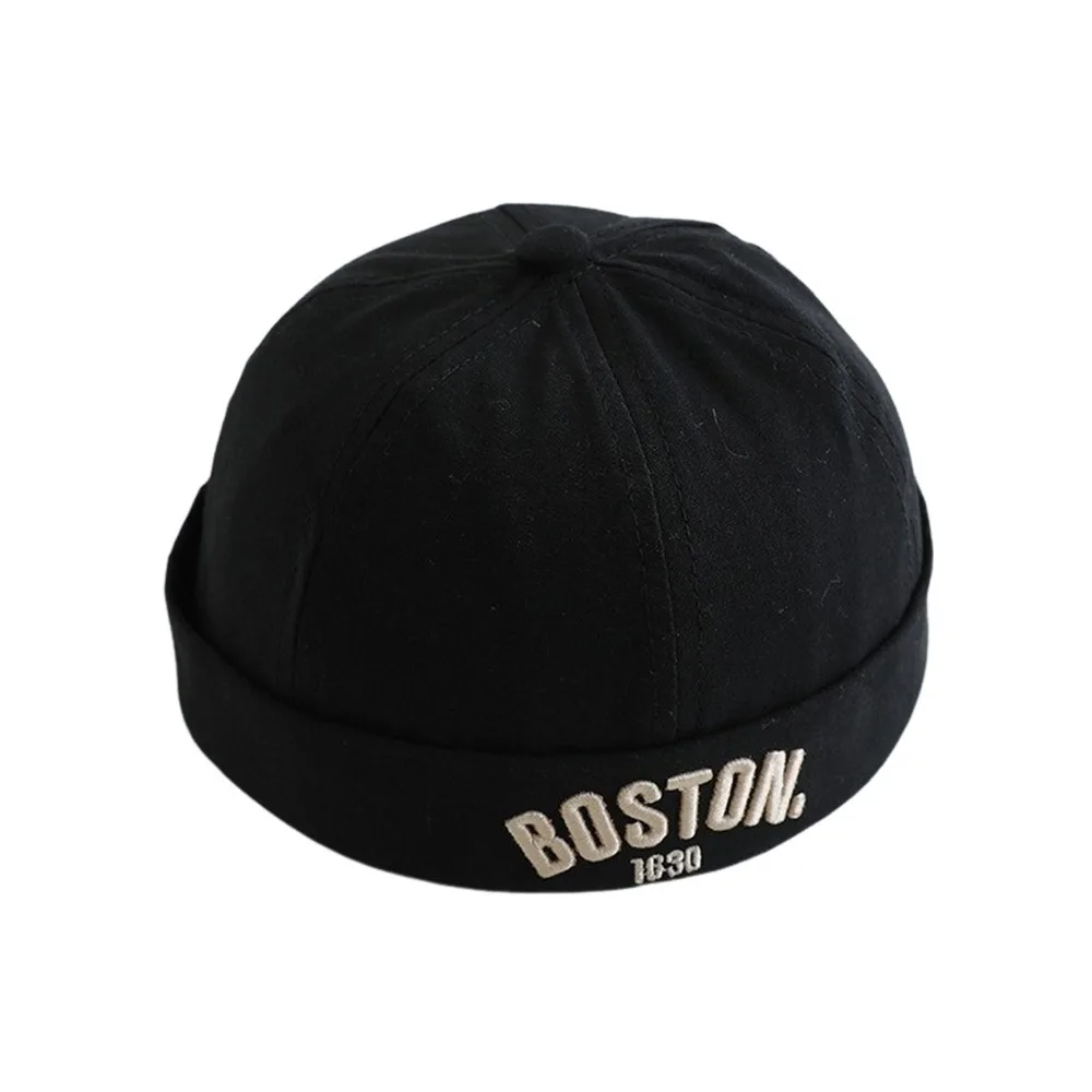 

High Quality Letter Embroidered Baby Brimless Hat Cotton Sun Protection Landlord Cap Breathable Thin Bucket Hat Summer