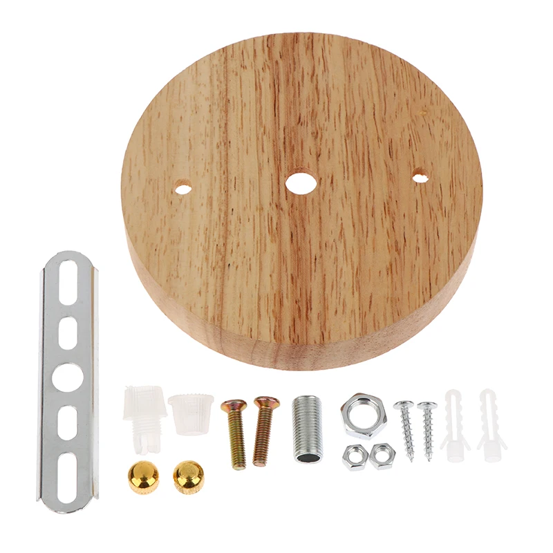 Wood Lamp Base 10/12cm Modern Ceiling Plate Wooden Ceiling Holder Pendant Lamp Fitting Chandelier Base DIY Lighting Accessories image 3