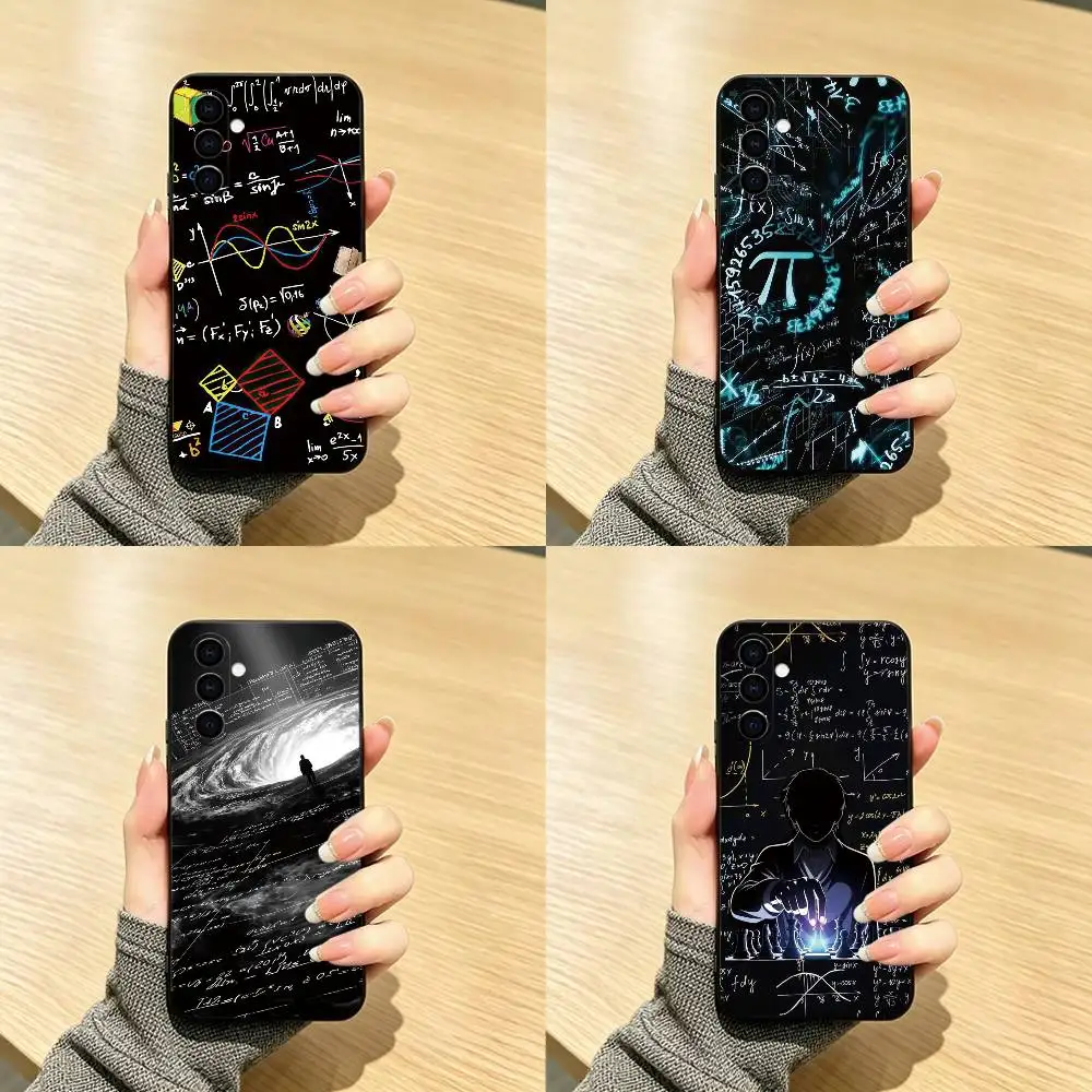 Physics Chemical M-Mathematics Phone Case For Samsung Galaxy A73,A72,A71,A70,A53,A52,A51,Others Soft Black Cover