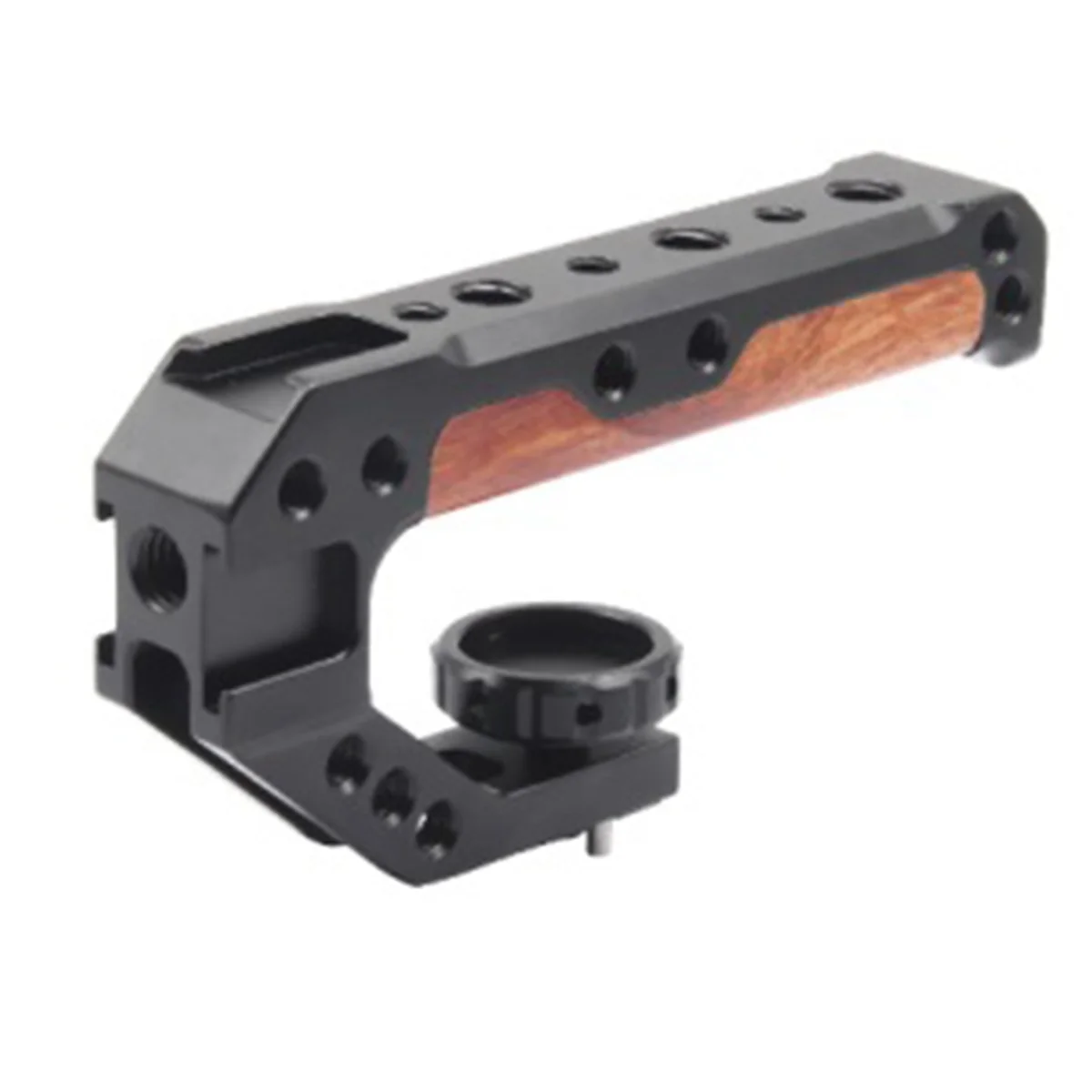 トップ木製ハンドルの位置 ARRl マイク LED ライト モニター用コールドシュー付きカメラ ケージ用トップ木製ハンドルの位置