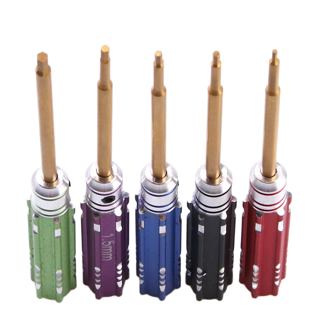 1Set 0.9 1.27 1.3 1.5 2.0mm Hexagon Screwdriver Hex Screws Wrench Tool for 1/12 1/16 1/18 1/24 RC Car Airplane Update Parts