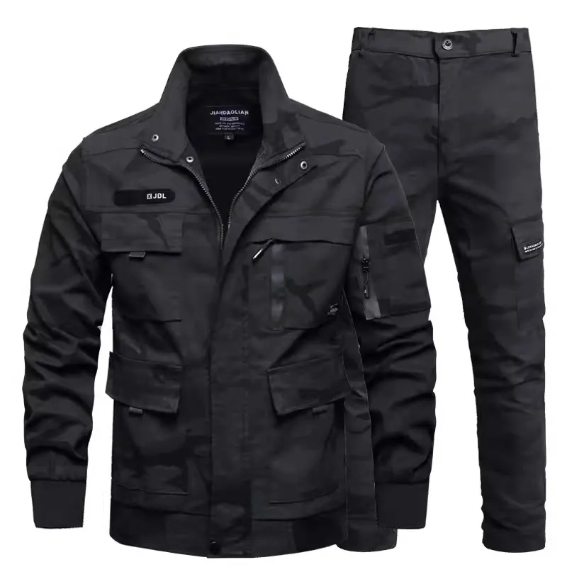 Camouflage Suit Stain-Resistant Wear-Resistant Machine Repair Workshop Working Elastic Anti-Scald Labor Overalls
