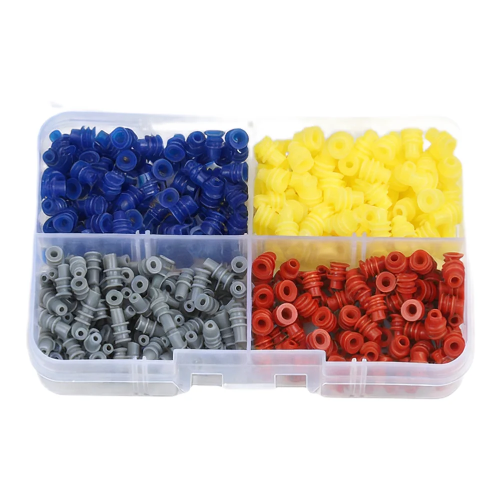 Kit de joints en caoutchouc résistant à l'eau, 400 pièces, avec matériau en silicone pour la protection des câbles de connecteurs automobiles dans des conditions exigeantes