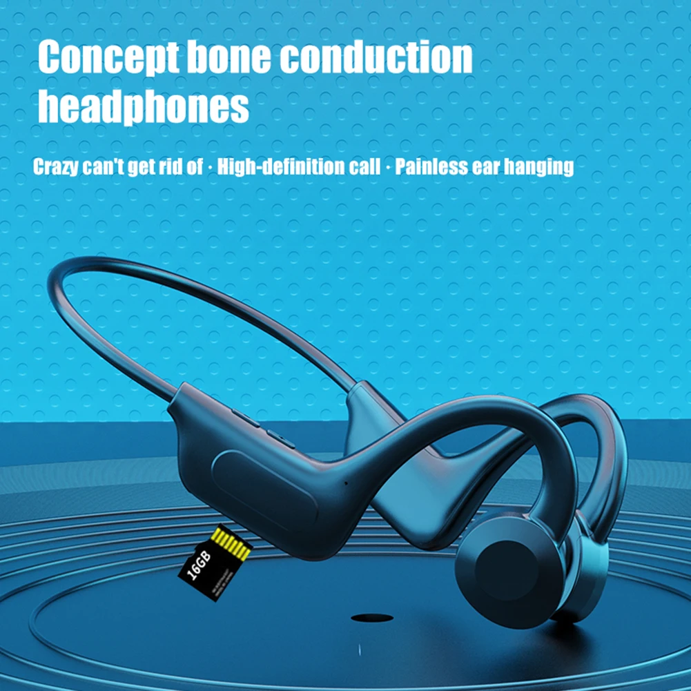 VG02 Sports Headphones Bone Conduction Earphones Wireless Bluetooth Earphone Open Ear Waterproof Noise Reduction Stereo Headsets