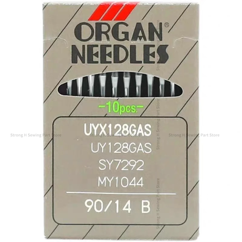 100PCS 10pack Japan Organ Uy128gas Uyx128gas Needles for Interlock Three Needle Five Thread Covering Stitch Machine 9 10 11 12