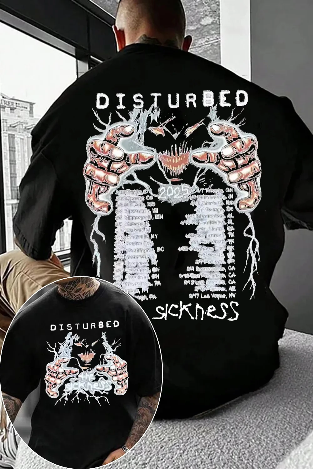 Fashion 2026 Disturbed Band Printed Cotton T-shirt Men's Summer Casual Top Short Sleeve Classic Male Women Tee Unisex